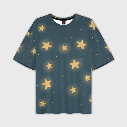 Мужская футболка оверсайз Звезды / 3D-принт – фото 1