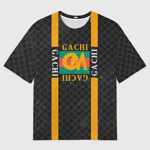 Мужская футболка оверсайз Gachi Gucci / 3D-принт – фото 1