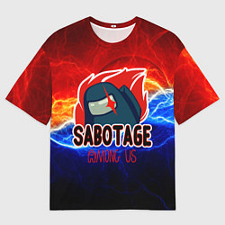 Мужская футболка оверсайз Among us sabotage
