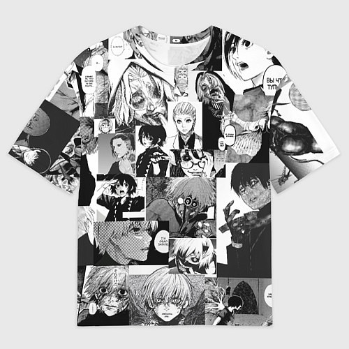 Мужская футболка оверсайз Токийский гуль / 3D-принт – фото 1
