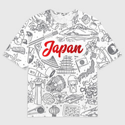 Футболка оверсайз мужская Япония Z, цвет: 3D-принт
