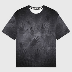 Футболка оверсайз мужская ЛАДОНИ УШЕДШИХ, цвет: 3D-принт