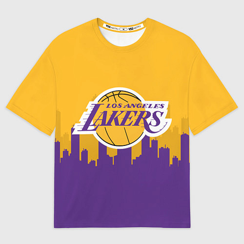 Мужская футболка оверсайз LOS ANGELES LAKERS / 3D-принт – фото 1