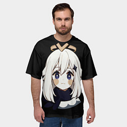 Футболка оверсайз мужская Genshin Impact Paimon, цвет: 3D-принт — фото 2