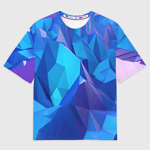 Мужская футболка оверсайз NEON CRYSTALLS / 3D-принт – фото 1