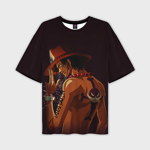 Мужская футболка оверсайз One Piece Портгас Д Эйс / 3D-принт – фото 1