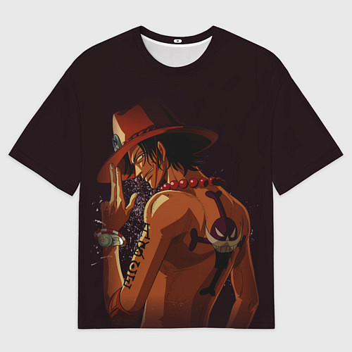 Мужская футболка оверсайз One Piece Портгас Д Эйс / 3D-принт – фото 1