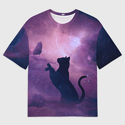 Футболка оверсайз мужская Star Cat, цвет: 3D-принт