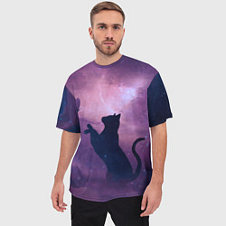 Футболка оверсайз мужская Star Cat, цвет: 3D-принт — фото 2