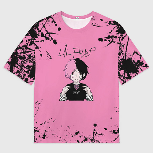 Мужская футболка оверсайз Lil Peep / 3D-принт – фото 1
