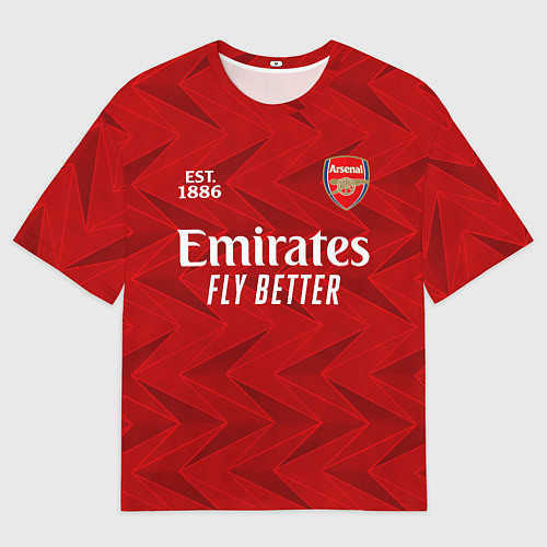 Мужская футболка оверсайз ARSENAL 2021 - ДОМАШНЯЯ / 3D-принт – фото 1