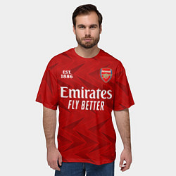 Футболка оверсайз мужская ARSENAL 2021 - ДОМАШНЯЯ, цвет: 3D-принт — фото 2