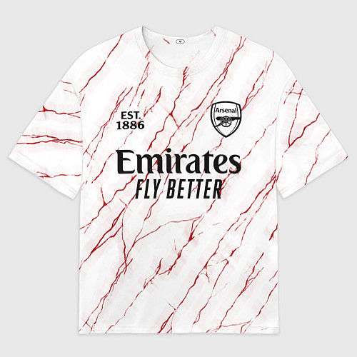 Мужская футболка оверсайз ARSENAL 2021 - ГОСТЕВАЯ / 3D-принт – фото 1