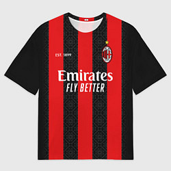 Мужская футболка оверсайз AC MILAN 2021 - ДОМАШНЯЯ