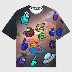 Футболка оверсайз мужская Among Us Чёрная дыра, цвет: 3D-принт