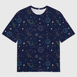 Мужская футболка оверсайз Далекий космос