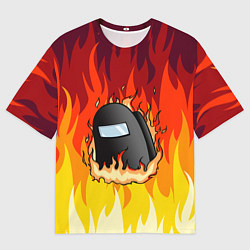 Мужская футболка оверсайз Among Us Fire Z