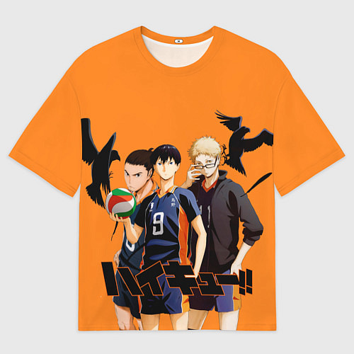 Мужская футболка оверсайз Haikyu Team / 3D-принт – фото 1