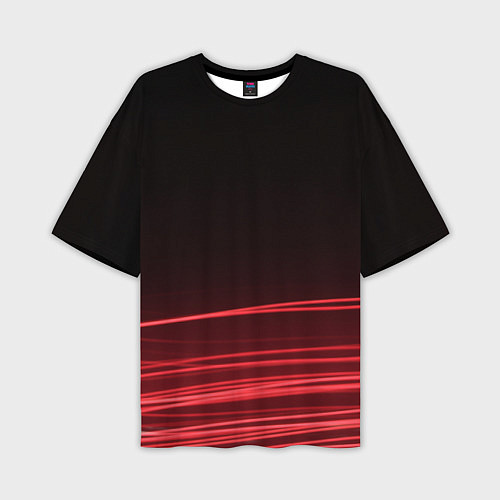 Мужская футболка оверсайз Красное и Черное / 3D-принт – фото 1