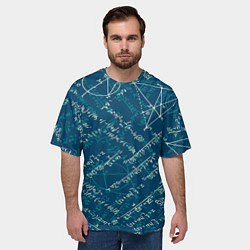 Футболка оверсайз мужская Математика, цвет: 3D-принт — фото 2