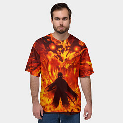 Футболка оверсайз мужская Клинок, рассекающий демонов, цвет: 3D-принт — фото 2