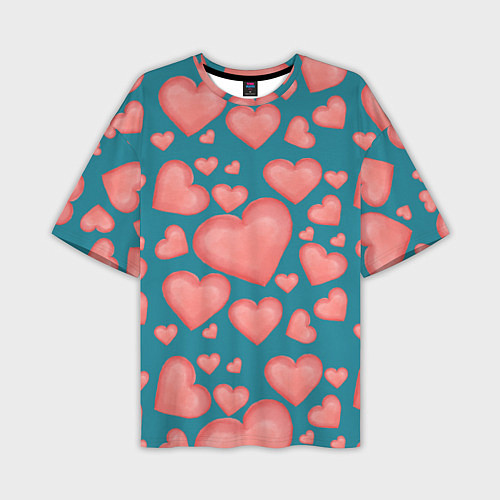 Мужская футболка оверсайз Любовь / 3D-принт – фото 1