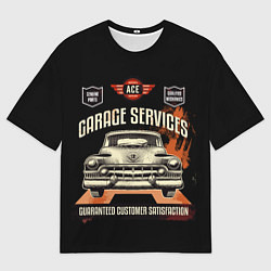 Мужская футболка оверсайз Гаражный сервис