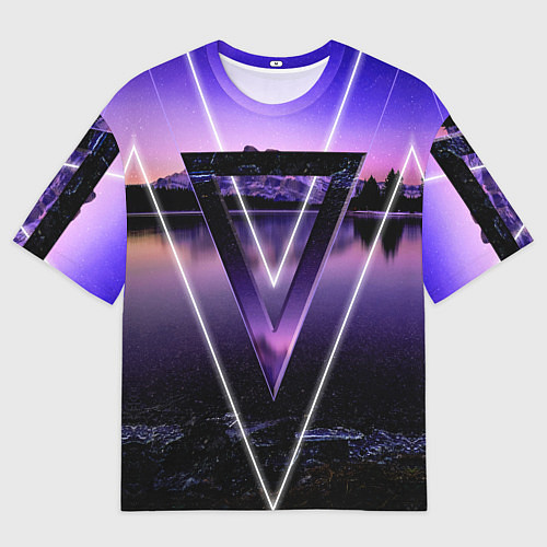 Мужская футболка оверсайз ОЗЕРО / 3D-принт – фото 1