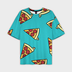 Мужская футболка оверсайз Пицца