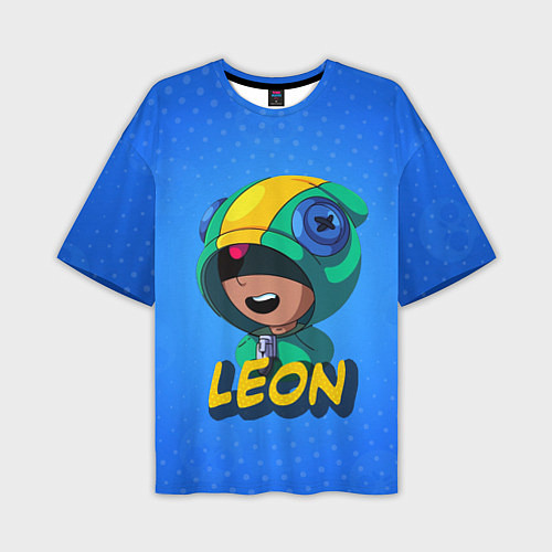 Мужская футболка оверсайз BRAWL STARS LEON / 3D-принт – фото 1