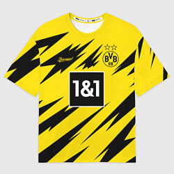 Футболка оверсайз мужская BORUSSIA домашняя сезон 2021, цвет: 3D-принт