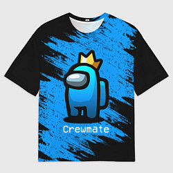 Футболка оверсайз мужская AMONG US - Синий в Короне, цвет: 3D-принт