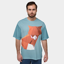 Футболка оверсайз мужская Лиса, цвет: 3D-принт — фото 2