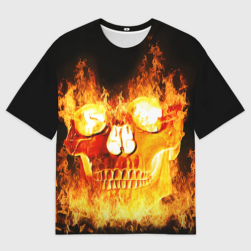Мужская футболка оверсайз Череп / 3D-принт – фото 1