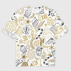 Мужская футболка оверсайз Скандинавское Рождество