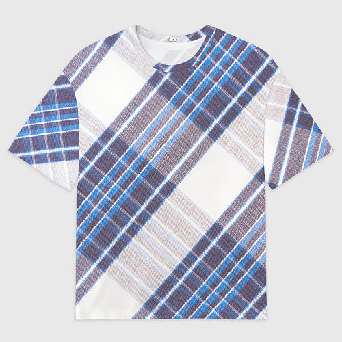 Мужская футболка оверсайз Шотландка Z / 3D-принт – фото 1