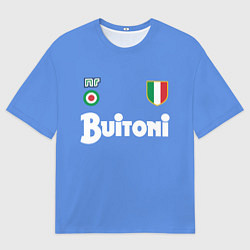 Футболка оверсайз мужская Диего Марадона Наполи Ретро, цвет: 3D-принт