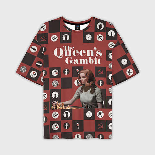 Мужская футболка оверсайз Ход королевы The Que / 3D-принт – фото 1