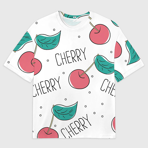 Мужская футболка оверсайз Вишенки Cherry / 3D-принт – фото 1