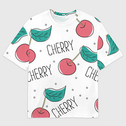 Футболка оверсайз мужская Вишенки Cherry, цвет: 3D-принт
