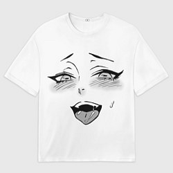 Мужская футболка оверсайз Ахегао