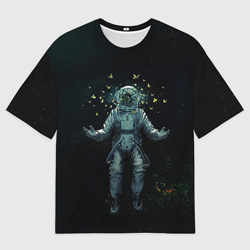 Мужская футболка оверсайз Космонавт / 3D-принт – фото 1