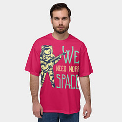 Футболка оверсайз мужская Нужно больше космоса, цвет: 3D-принт — фото 2