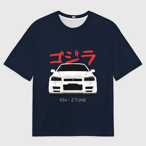 Мужская футболка оверсайз Skyline R34 Z-Tune / 3D-принт – фото 1