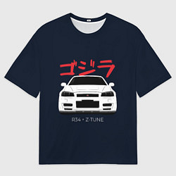 Мужская футболка оверсайз Skyline R34 Z-Tune