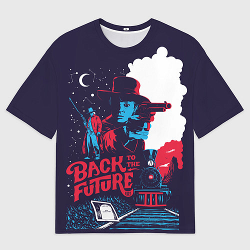 Мужская футболка оверсайз Назад в будущее / 3D-принт – фото 1