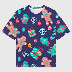 Мужская футболка оверсайз Новый Год