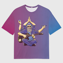 Мужская футболка оверсайз БГ многорукий