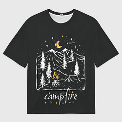 Мужская футболка оверсайз Костер