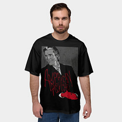 Футболка оверсайз мужская Американский психопат, цвет: 3D-принт — фото 2